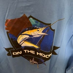Guy Harvey Mens Large Short Sleeve Pocket Tee Shirt. Guy Harvey Graphic on Back
